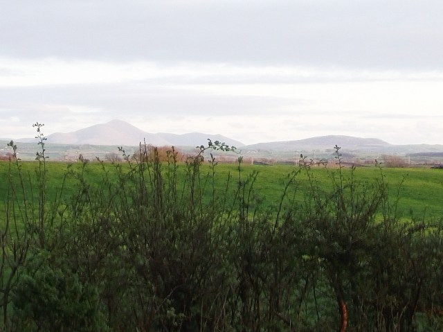 Skiddaw (left) and Binsey (right) from Lessonhall, near Wigton