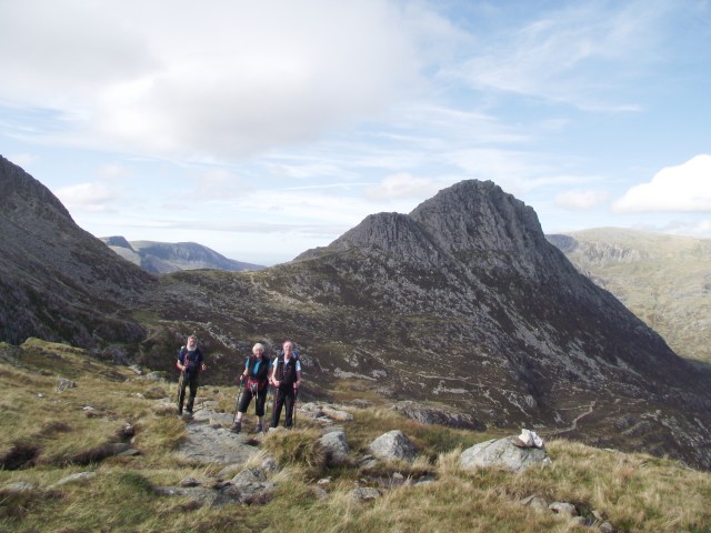 Tryfan from the point where the Miners Track joins the ridge