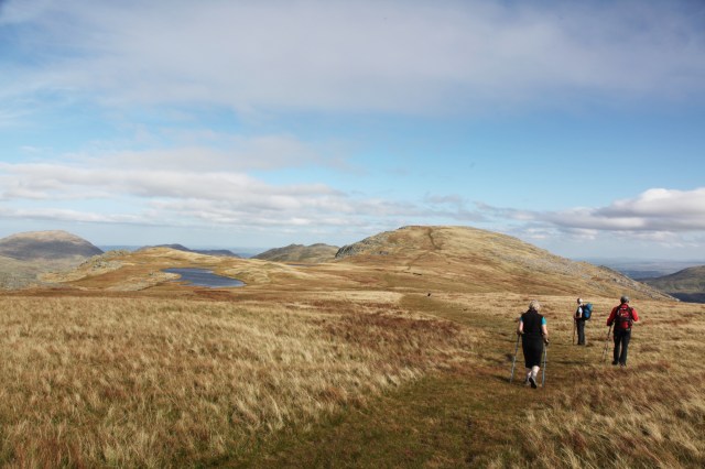 Heading towards Y Foel Goch, the one and only summit of the day (JB)