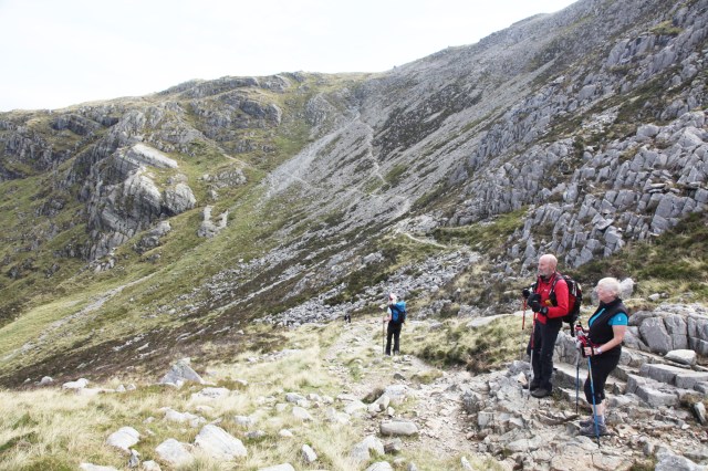 The start of the Miners Track from Bwlch Tryfan (JB)