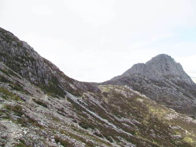 Looking back down the Miners Track towards Tryfan