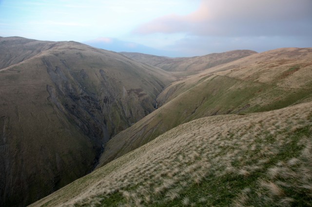 Looking back to The Spout, just visible in the centre (JB)
