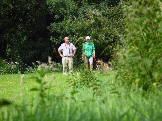Dog and handler getting closer (SH)