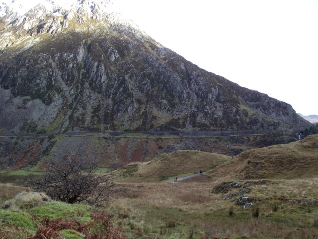 Geoff and ‘Bonny’ following my trail down the road, followed by training advisors