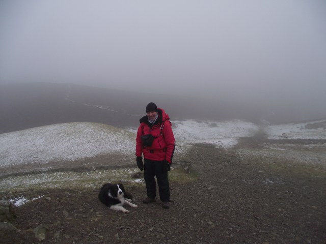 Author and ‘Mist’ both well insulated against a cold wind