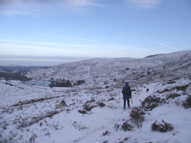The start of the descent to Cilcain ….