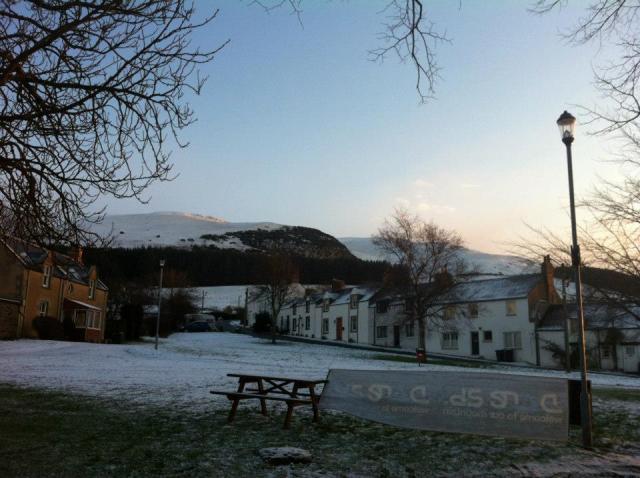 The finish line at Kirk Yetholm (RL)