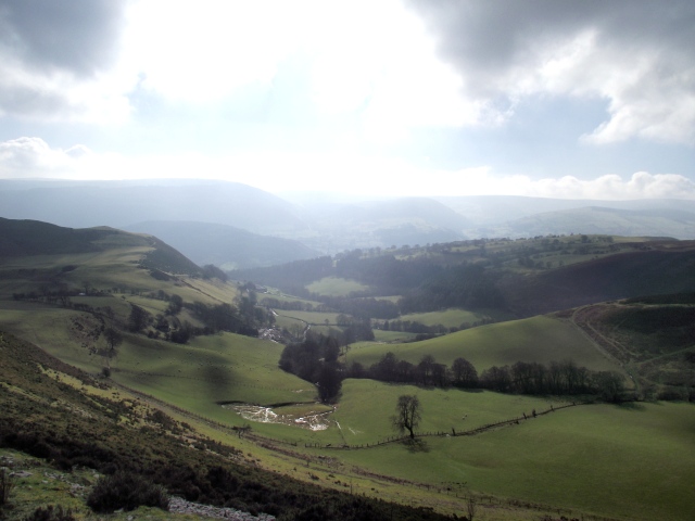 …. with views down to the Vale of Llangollen