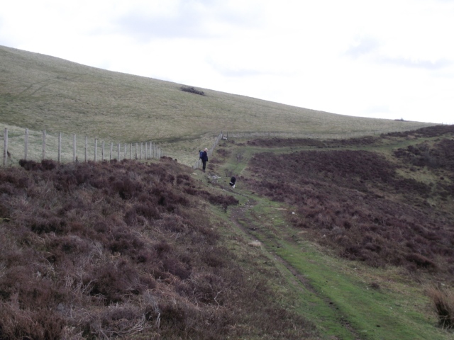 The Offa’s Dyke Path below Moel y Plas