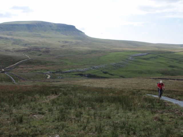 On the descent from Pen y Ghent on the Yorkshire Three Peaks Challenge