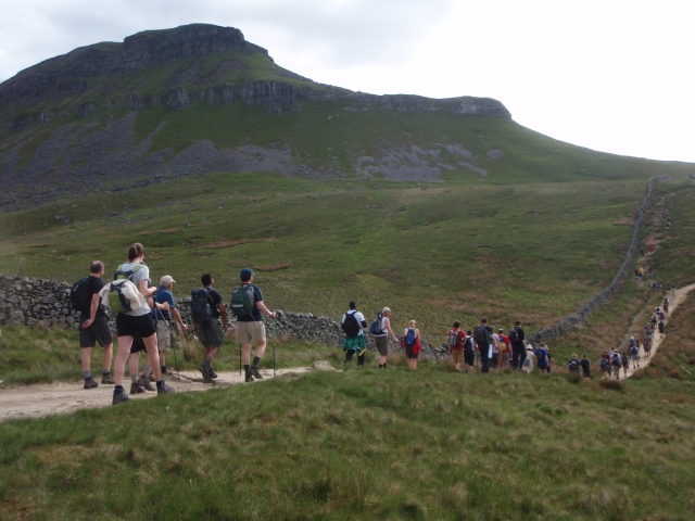 On the way to the first peak – Pen y Ghent ….