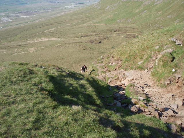 The top of the steep section ….