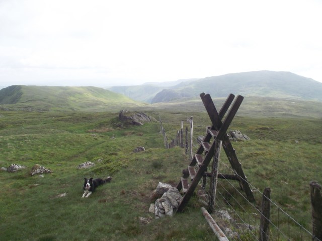 The way off, looking towards Glasgwm