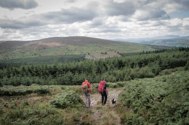 Richie and the author heading off the hill (BB)