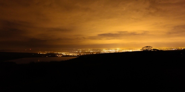 What the runners see on the training event – Rochdale by night (JB)