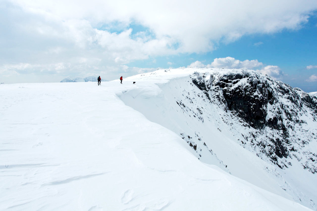 The headwall of Cwm Cneifion in the Glyderau (JB)