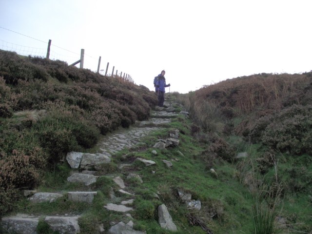 Solid stone path on the descent ….