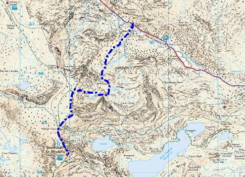 My route up Cwm Glas