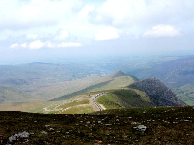 The view to the northwest – the Snowdon Railway and ‘civilisation’