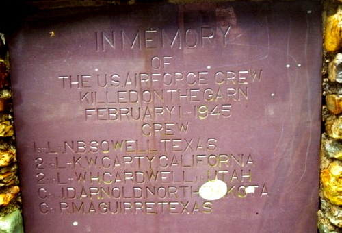 Close up of the memorial