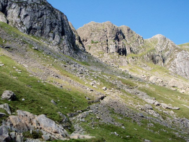 The path from Idwal slabs to Twll Du