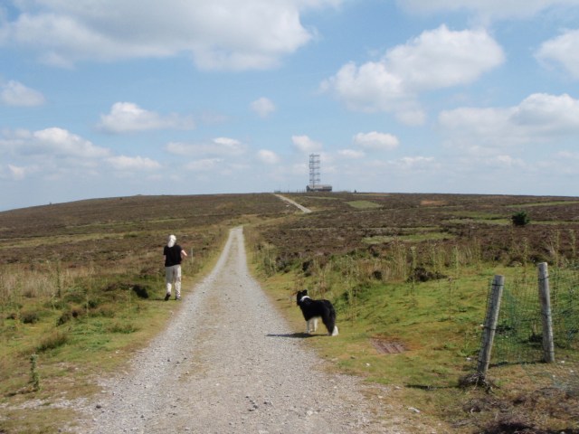 The service track to the transmitting masts