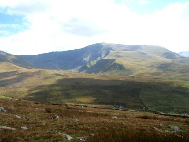 Last view of Carnedd Dafydd – the route of ascent in this post is just right of centre