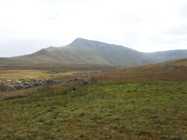 Looking east towards Yr Elen ….