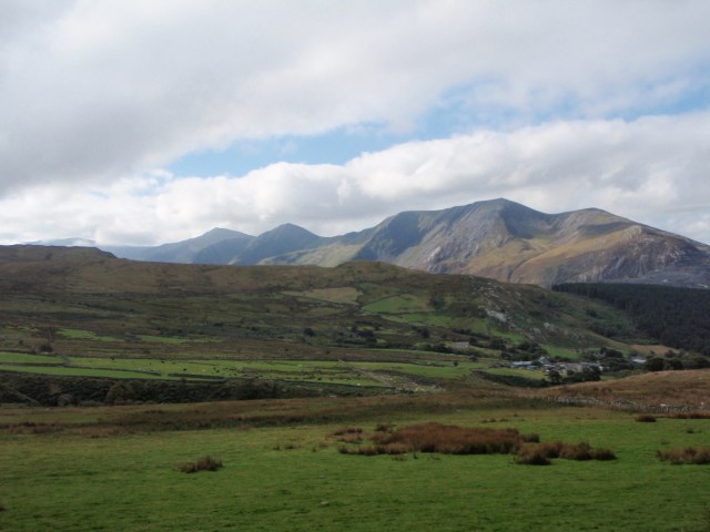 …. but sunshine over the hills of the Glyderau!