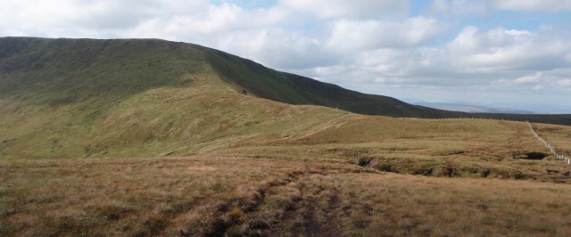 The final section of ascent to the Berwyn Ridge