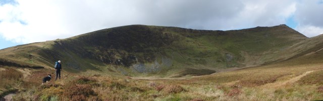  …. and the start of the climb up to Moel Sych