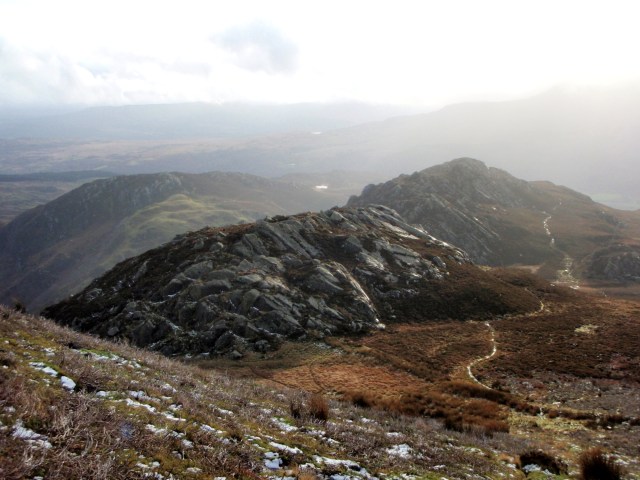 Heading back towards Craig Wen after turning back
