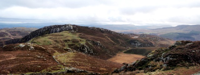 Crimpiau – my return route went right towards the small lake on the ridge