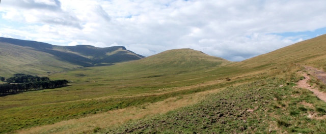 Looking towards Cribyn (centre) and Pen y Fan (left of centre)