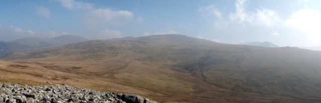 Looking east from Gyrn towards the Carneddau Plateau