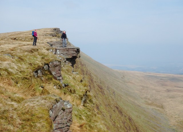 …. with Barbara persuaded to pose above the drop