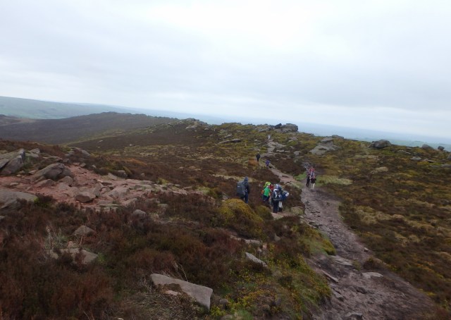 The paths above the climbing crags were also busy