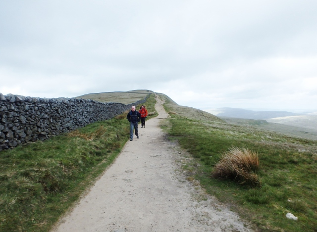 The start of the descent from Whernside summit ….