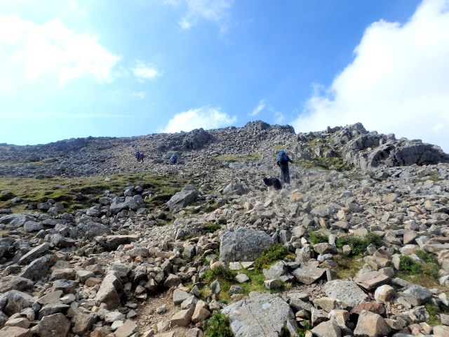 …. with the route ahead getting steeper