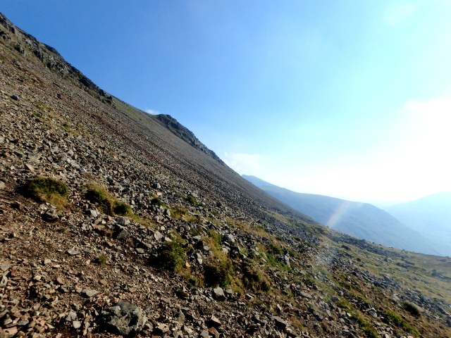 …. which terminated in steep scree