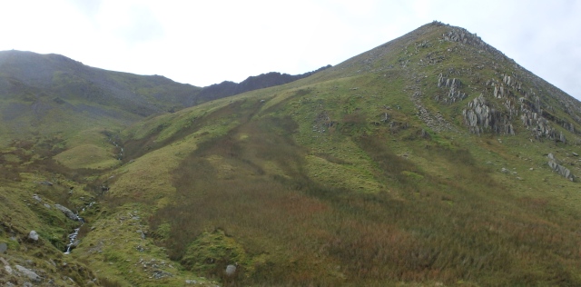 Below the Northeast Ridge of Yr Elen, looking into Cwm Caseg
