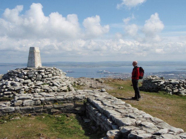 The summit looking east towards the harbour at Holyhead
