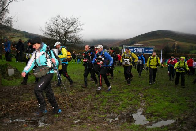 Start of the Spine Race, 'The Most Brutal Race in Britain'
