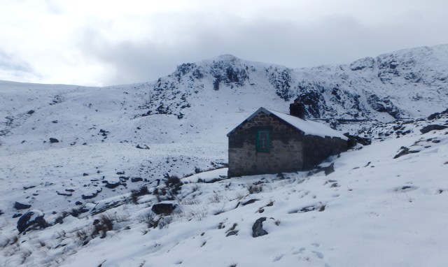 At last, Dulyn bothy standing at 500 metres