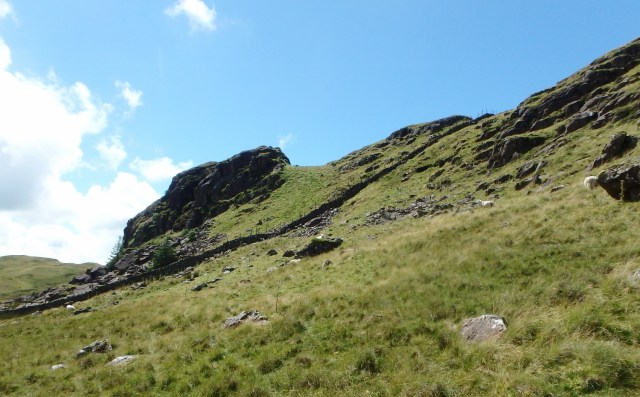 The steepest part of the descent ….