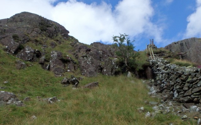 Rock steps on the way up