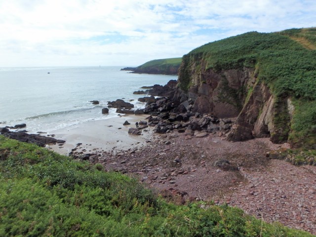 Looking down to Mill Bay ….