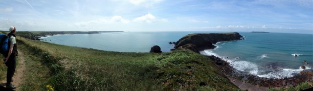 Looking out to Gateholm from the Coastal Path ….