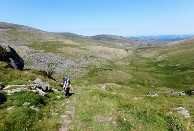 Looking back down the valley we walked to the Dulyn Bothy