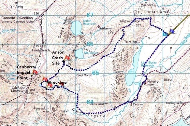 The route, clockwise from the car park